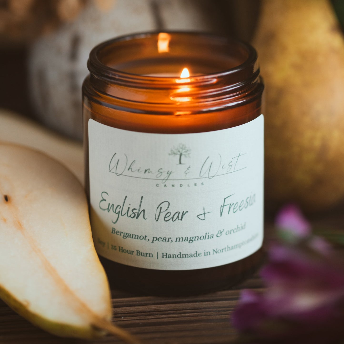 English Pear & Freesia Soy Candle
