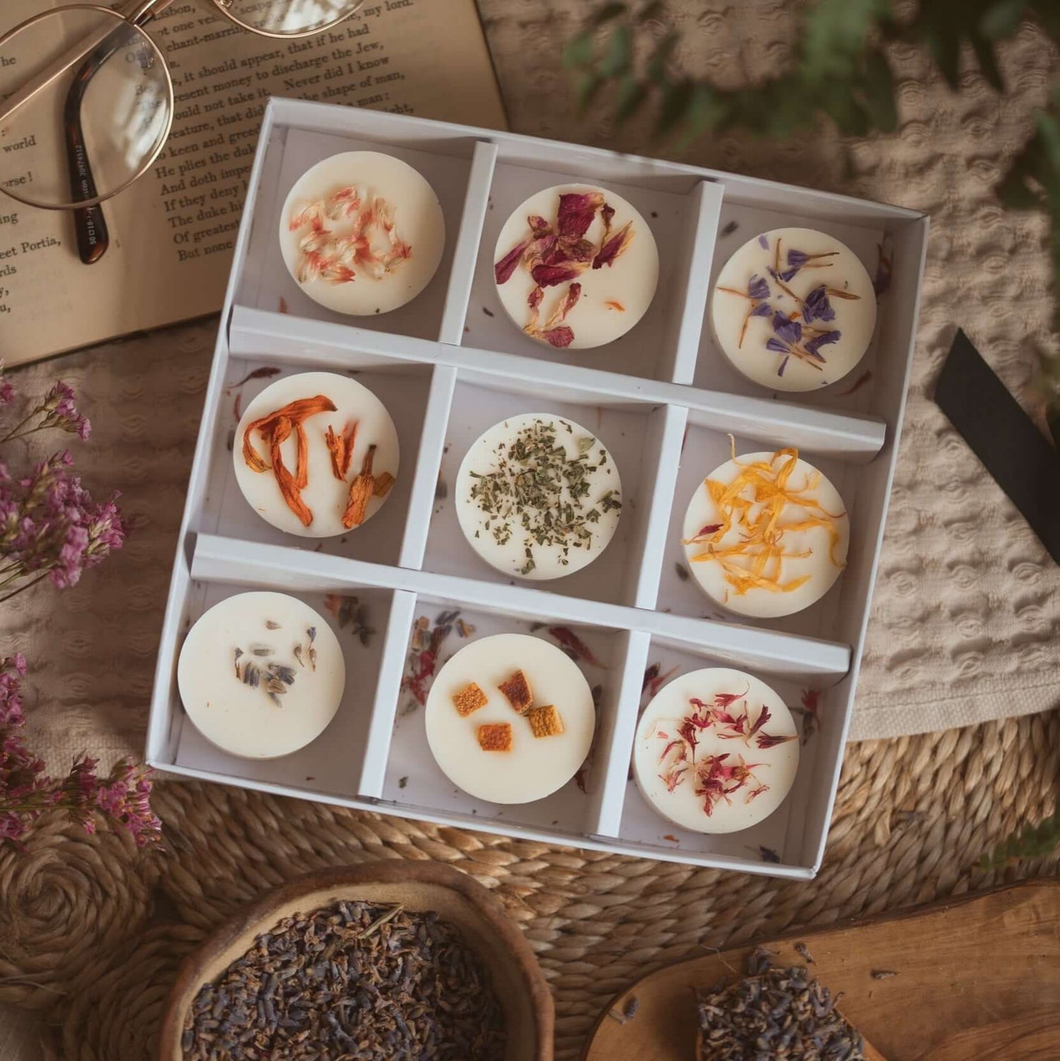 Scent Discovery Set - box of 9 soy wax melts infused with botanicals