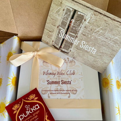 July's Whimsy Wax Club wax melt subscription box