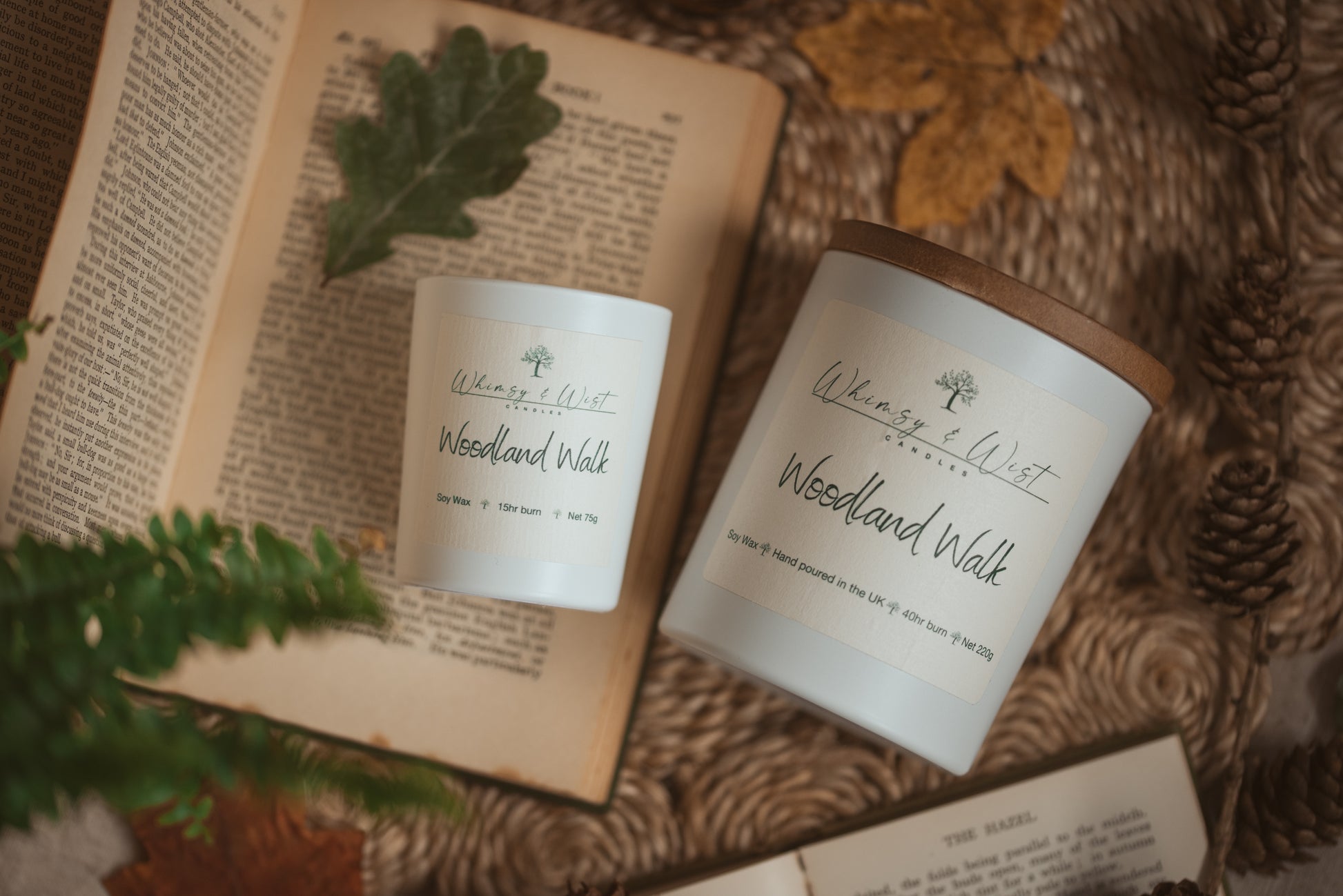 Woodland Walk Soy Candle. Available in 2 sizes